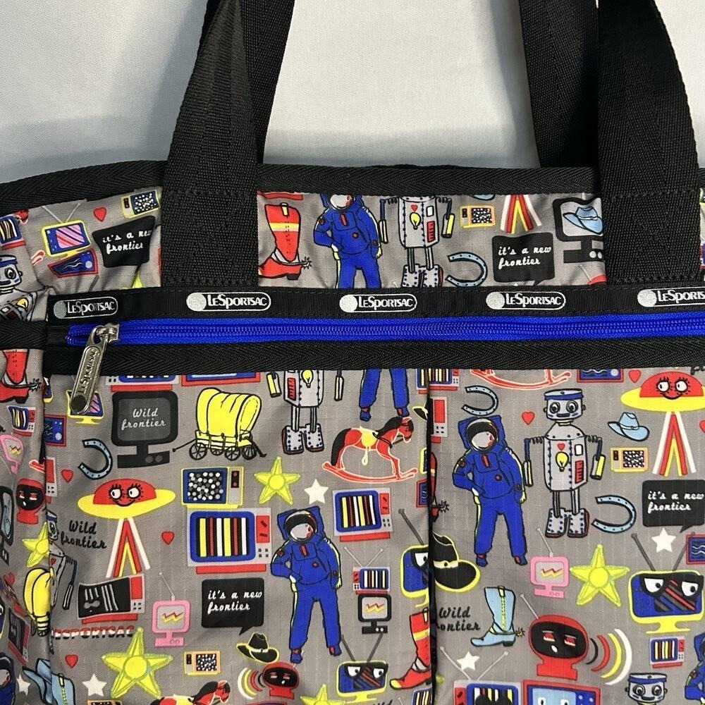LeSportsac Ryan Baby Tote Diaper Bag Buckaroo HTF Rare With Changing Pad - Picture 5 of 16